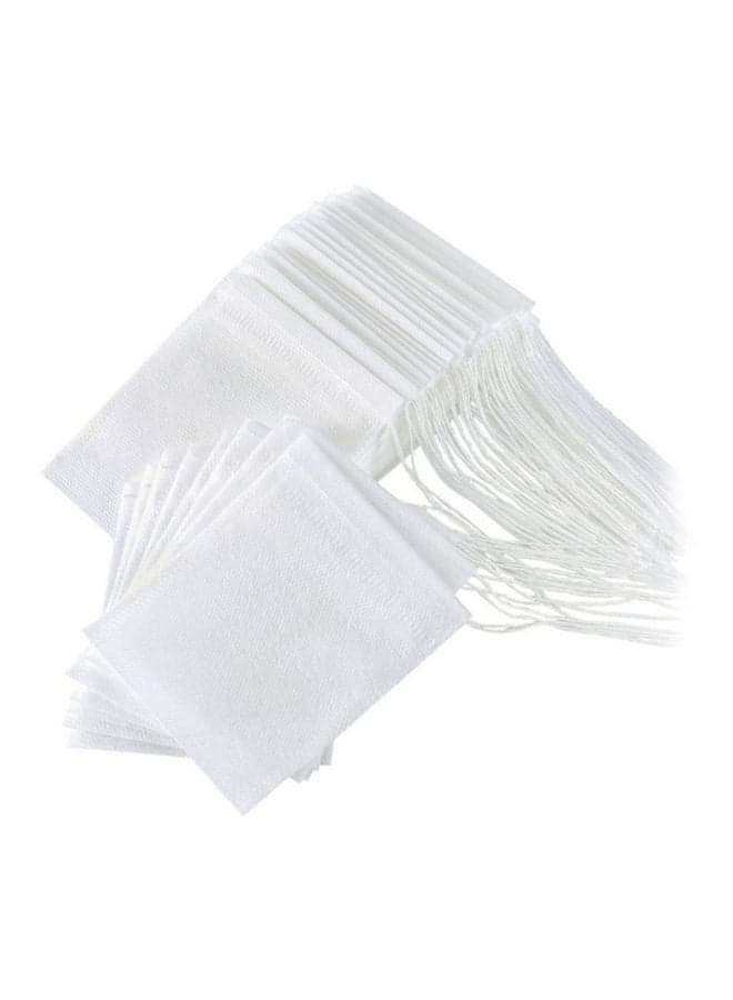 100-Piece Fabrics Tea Infuser White 7.5x5.5x5cm