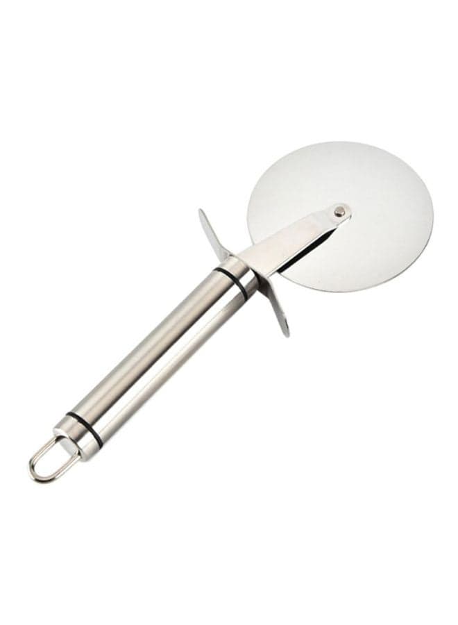 Rolling Pizza Cutter Wheel Silver 21.6x8cm