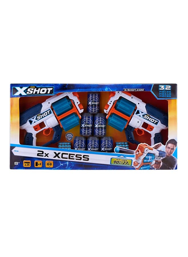 32-Piece DoubleFoam Darts Blaster Set