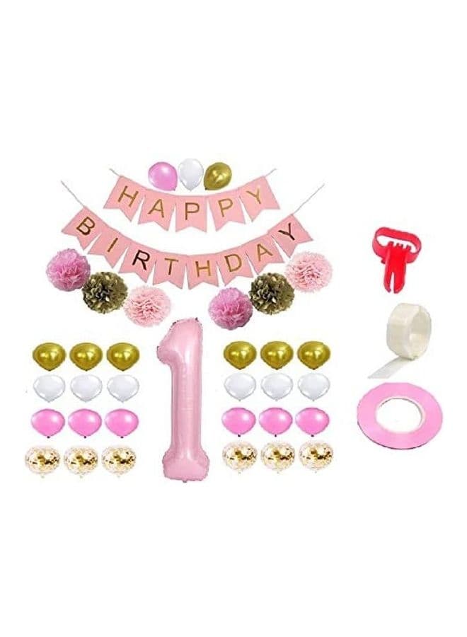 38-Piece 1st Birthday Theme Balloon Set