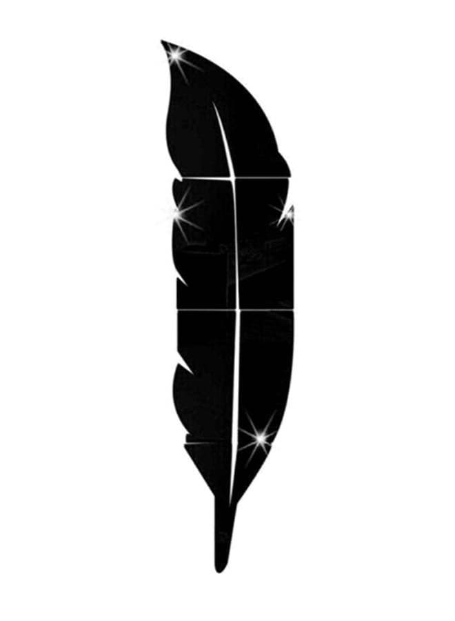 Feather Wall Decoration Sticker Black 120 x 30cm