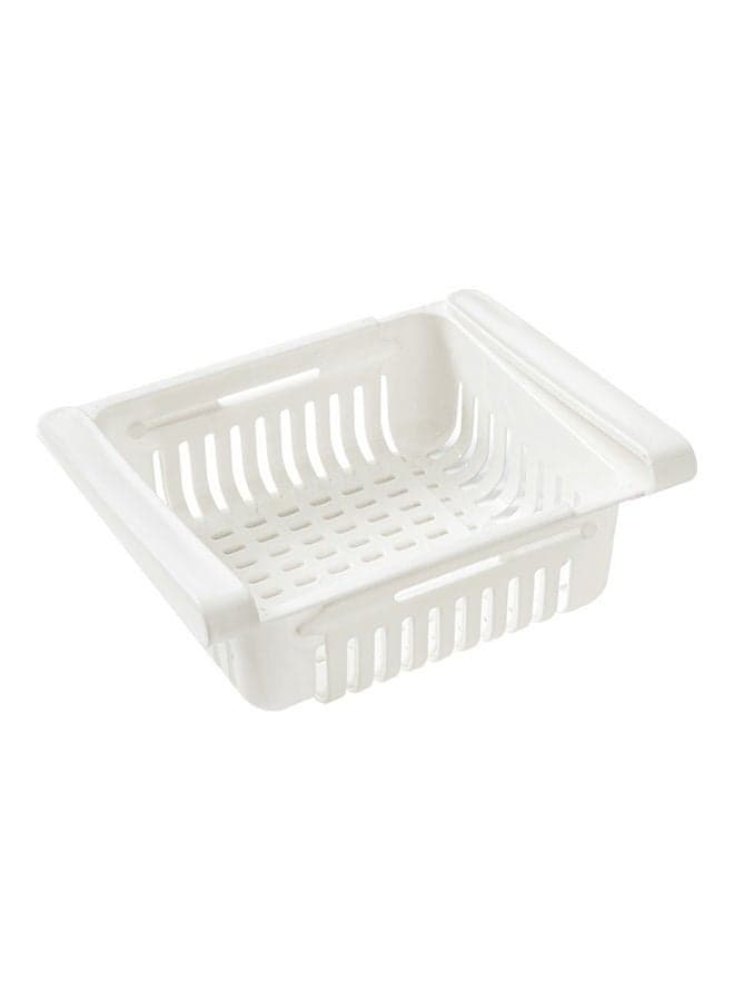 Retractable Fridge Organizer White