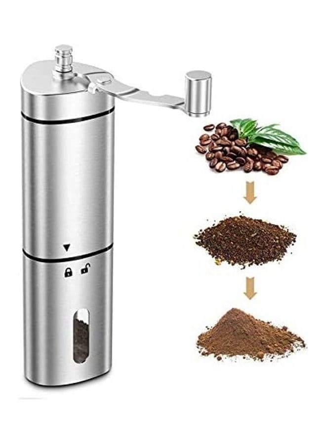 Manual Coffee Grinder Silver 21 x 12 x 6cm