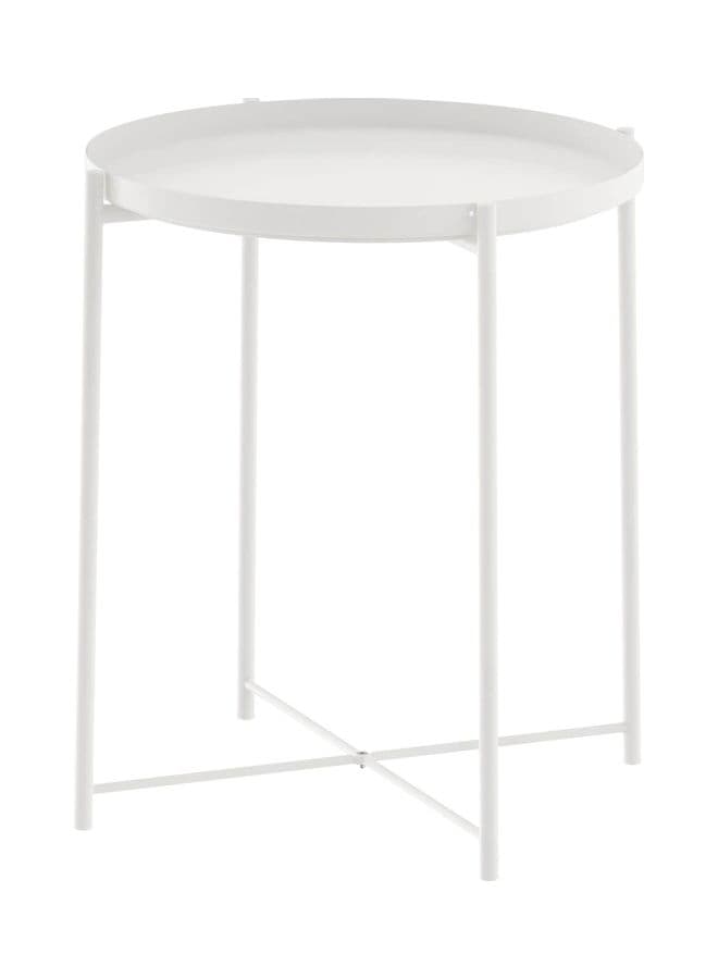 Round Table with Removable Tray White