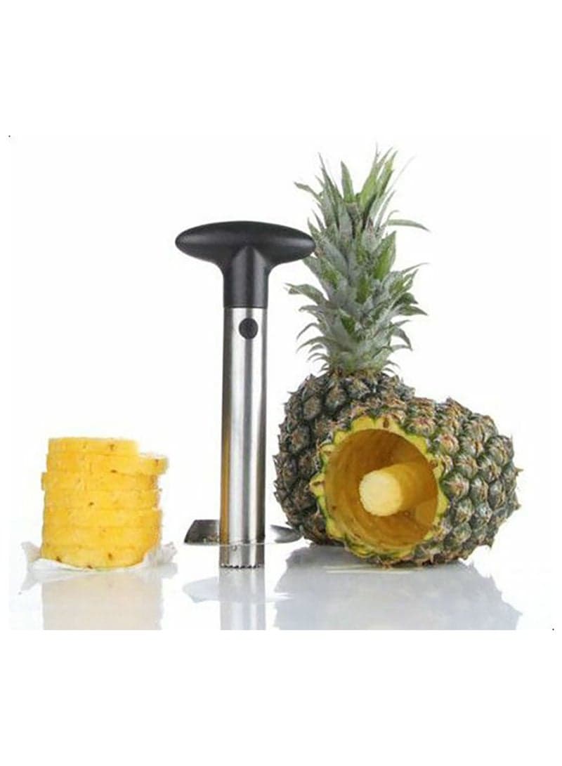 Easy Fruit Stainless Steel Pineapple Corer Slicer Silver/Black 18.6x9.6cm