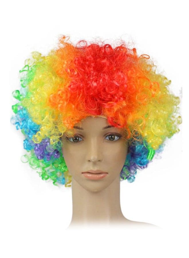 Party Disco Afro Clown Masquerade Hair Wig Multicolour 25 x 16cm