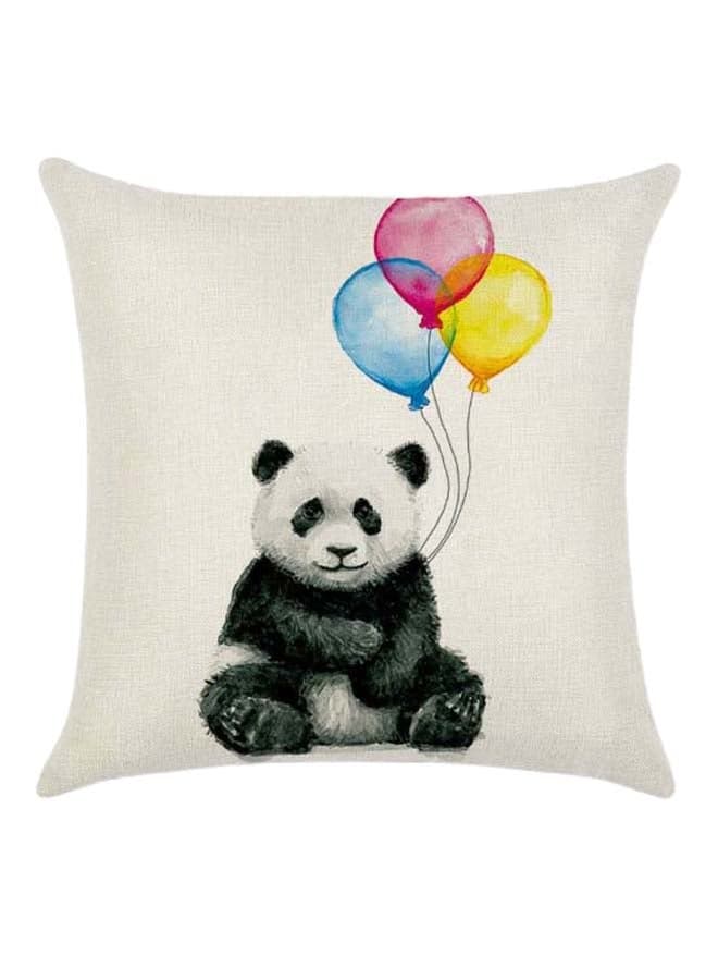 Bear With Balloons Printed Cotton Blend Multicolour 45 x 45cm