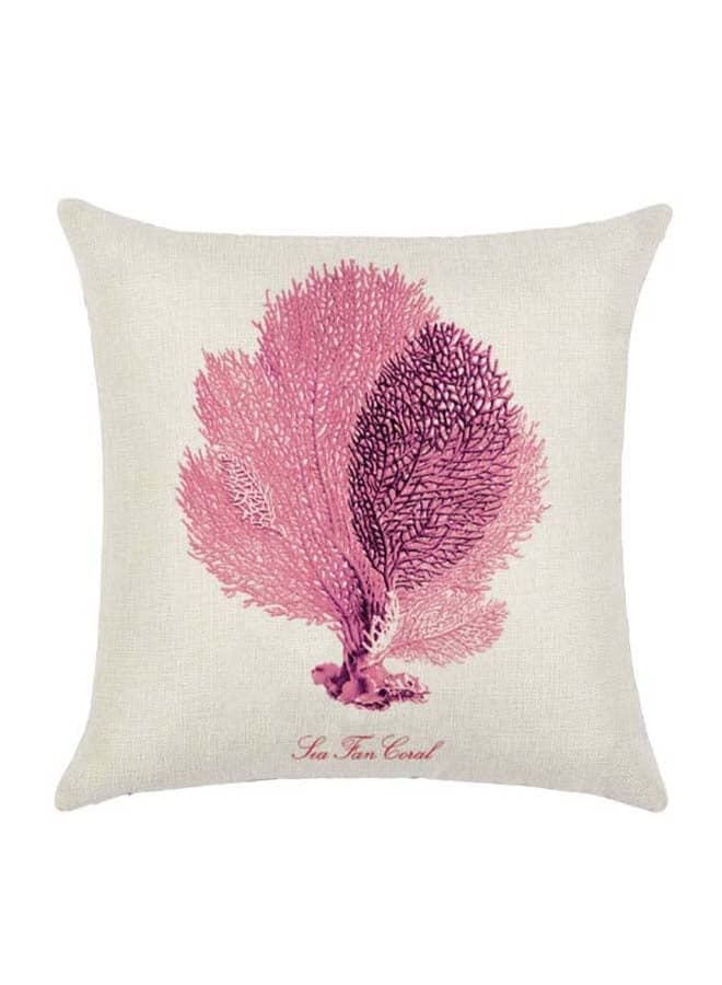 Sea Fan Coral Printed Cotton Blend Multicolour 45 x 45cm