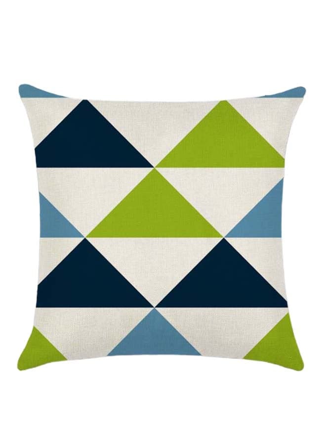 Pattern Printed Cushion Cover Cotton Blend Multicolour 45 x 45cm