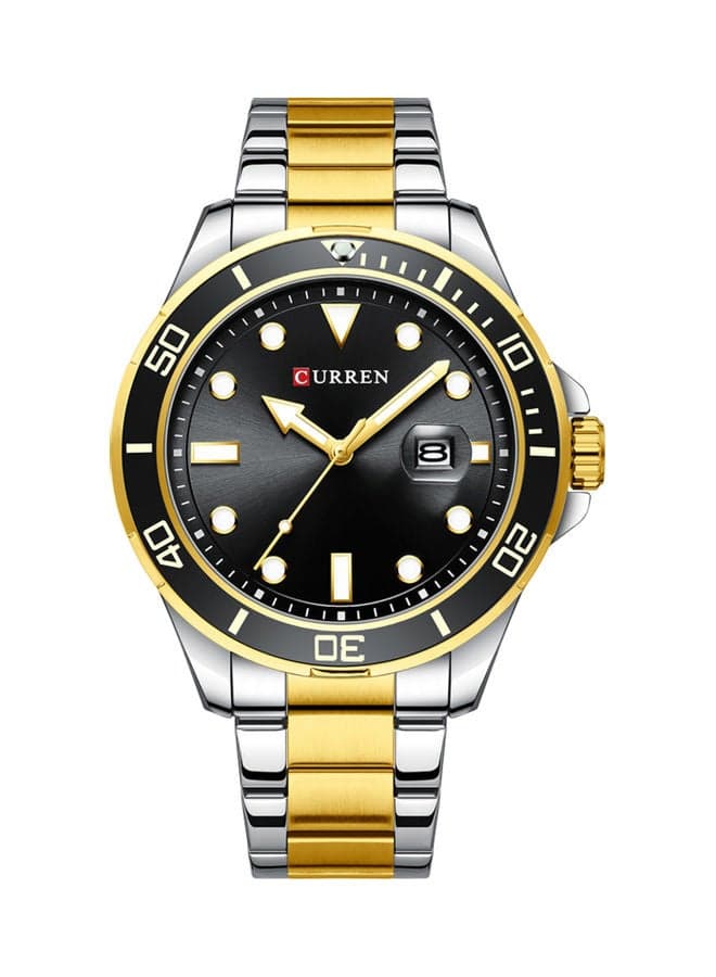Men's Classic Luminous Analog Watch - 47 mm - Gold/Silver