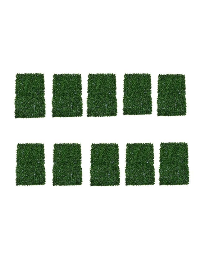 10-Piece Decorative Artificial Wall Grass Green 40x60cm
