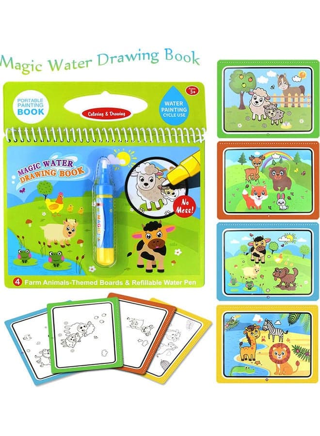 Magic Water Drawing Book with Water Pen