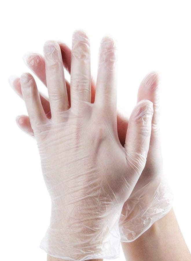100-Piece Disposable Vinyl Powder Free Gloves Medium