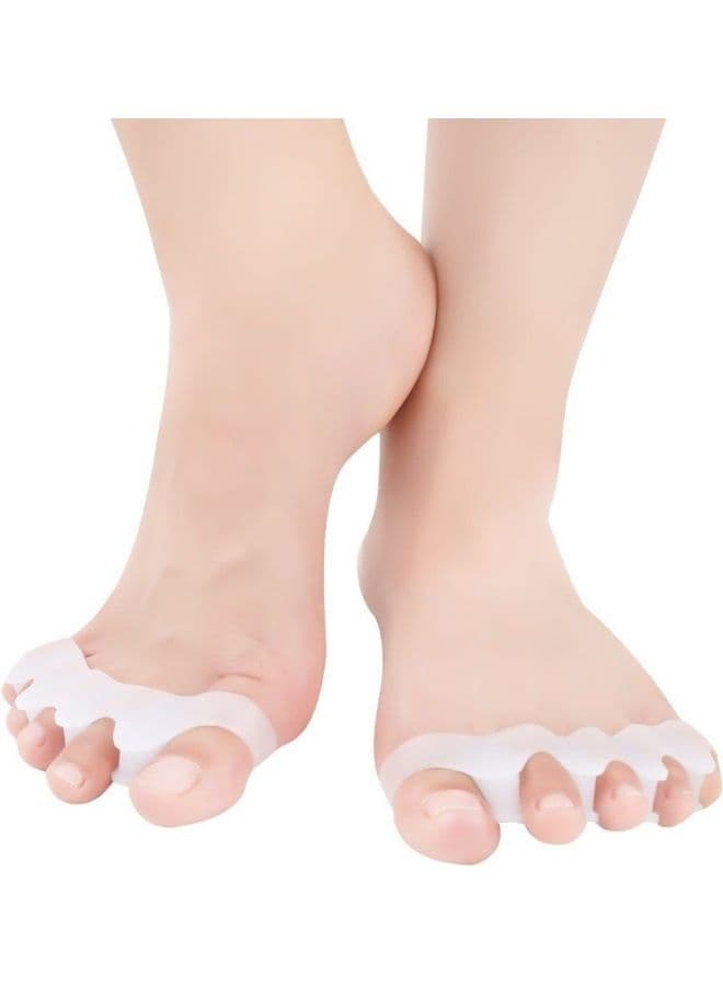 Pack of 2 - Silicone Gel Toe Separators White