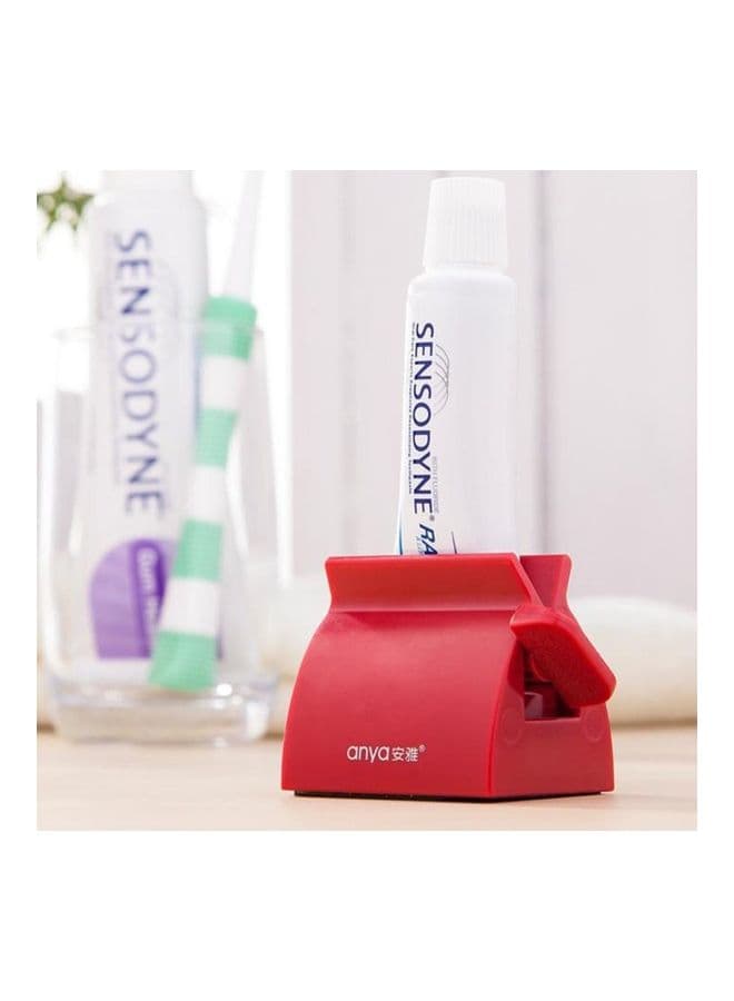 Portable Toothpaste Extruder Red 6.5 x 4 x 5cm