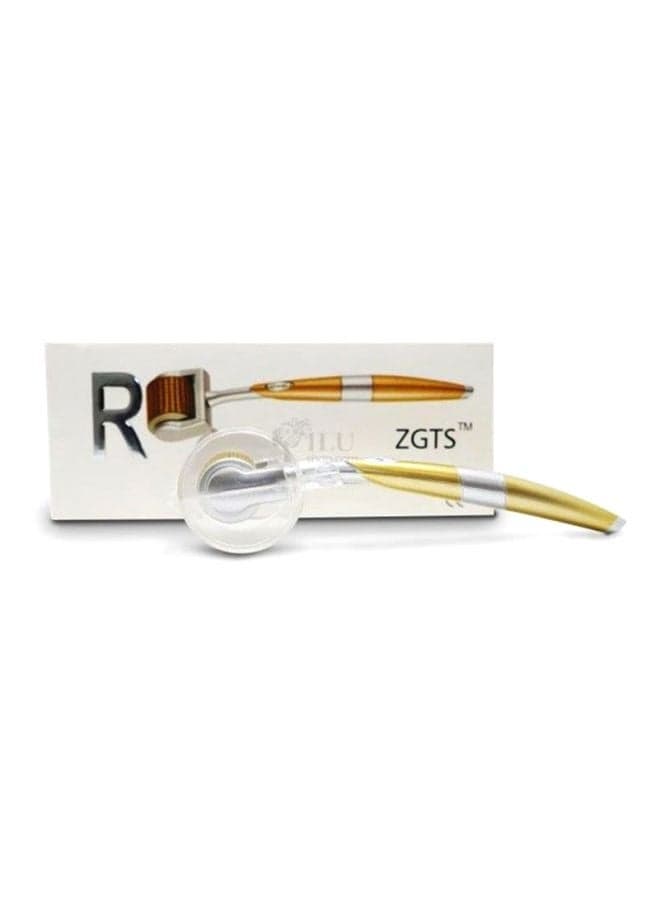 Zgts Luxury Titanium Micro Needle Derma Roller Brown/white/silver