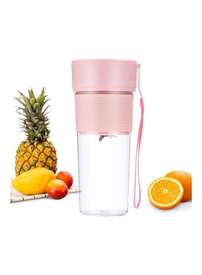 Portable Electric Juicer Pink/Clear