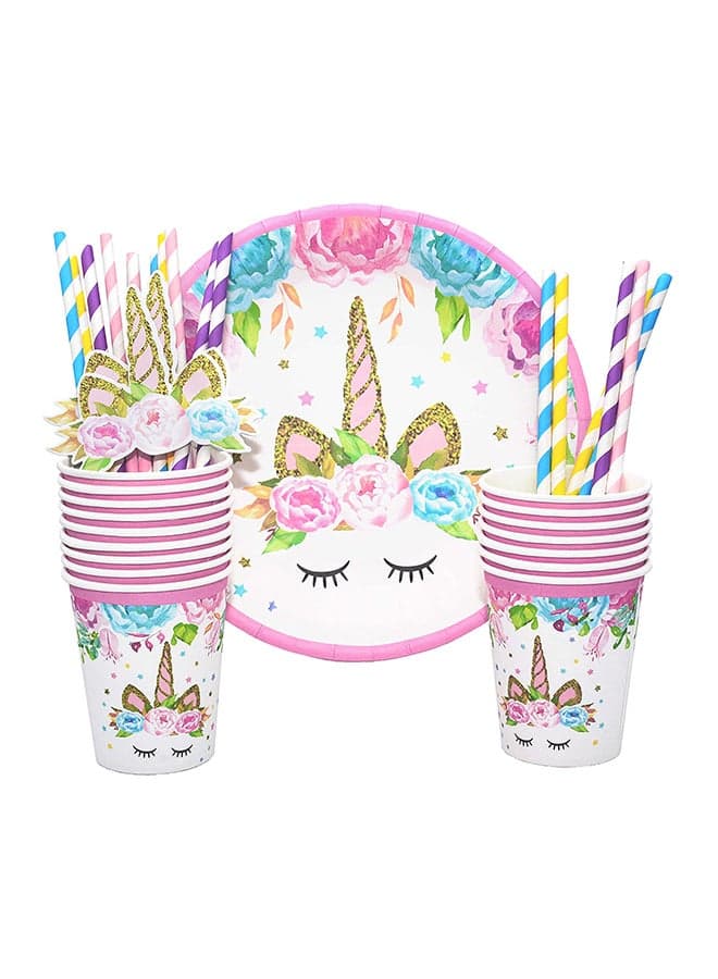Unicorn Party Supplies Set Tableware Kit Birthday Decorations