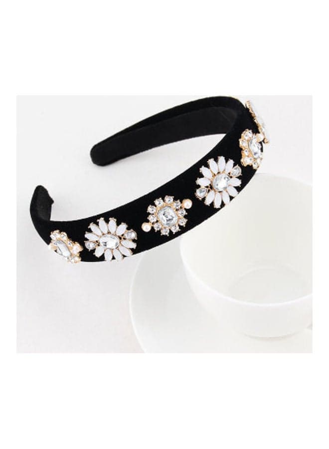 Pearl Diamond Edged Hair Band Multicolour