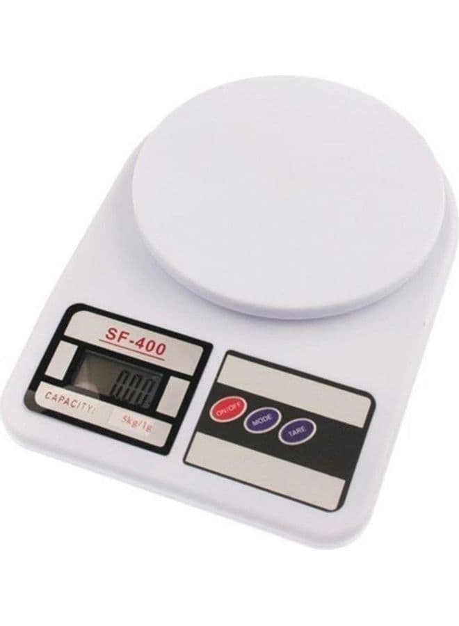 Digital Kitchen Scale White/Black 24.5x3.5x17cm