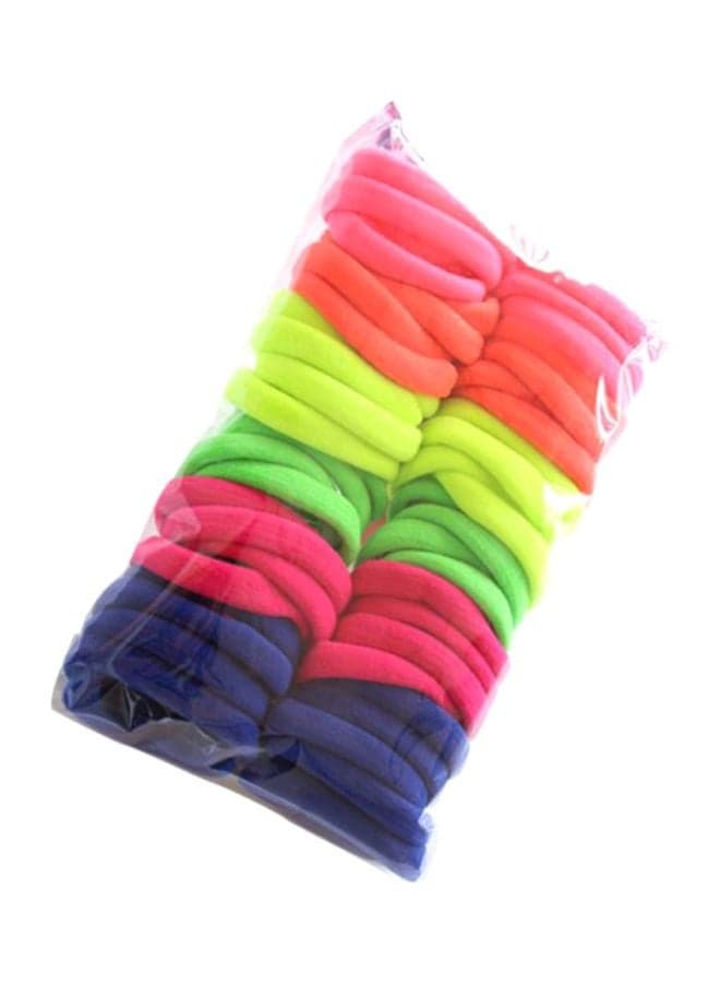 50-Piece Hair Ties Band Set Multicolour
