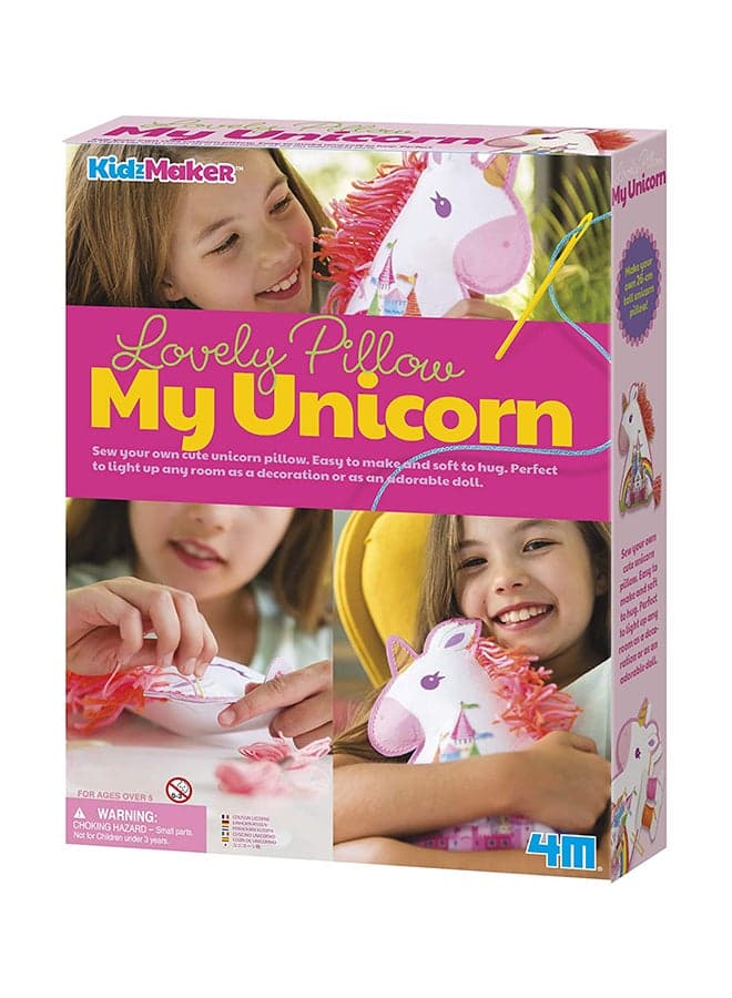 4M My Lovely Unicorn Pillow – DIY Soft Plush Pillow Craft Kit for Kids Ages 5+ | Decorate & Create a Colorful Unicorn Pillow with Stickers and Fabric Paint | Bedding Decor Craft | 404744 20.5cm