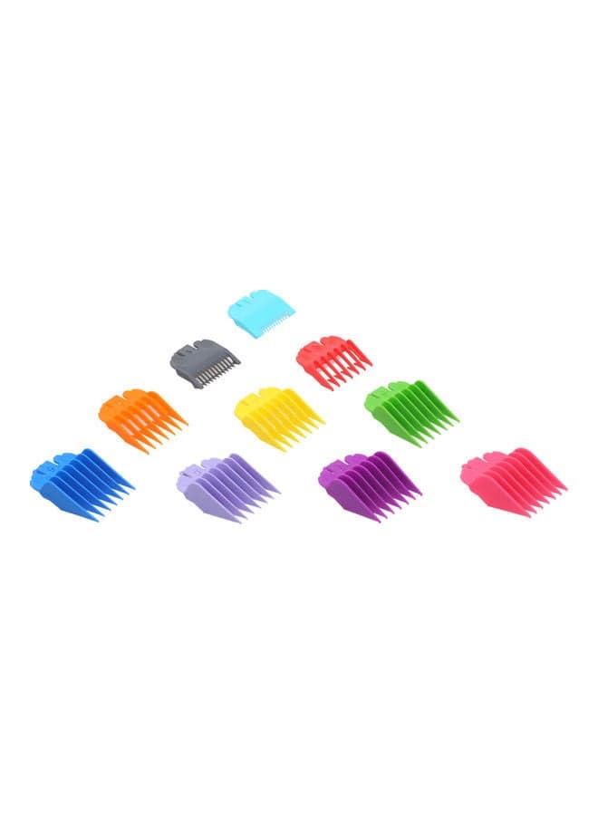 10-Piece Hair Clipper Comb Set Multicolour