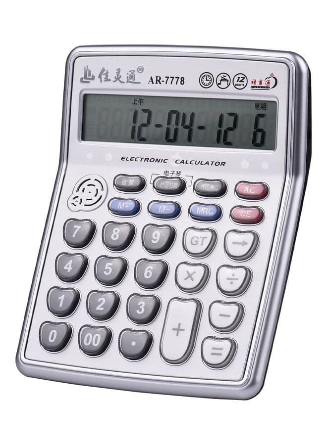 Musical Desktop Calculator Silver