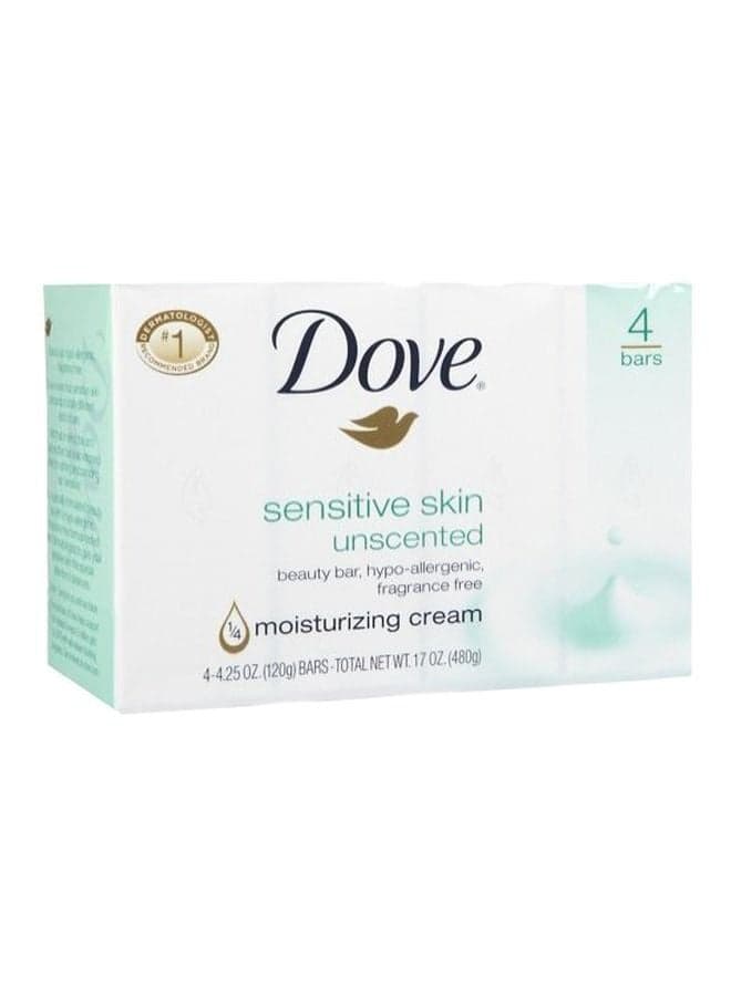 4-Piece Sensitive Skin Beauty Bar Set White