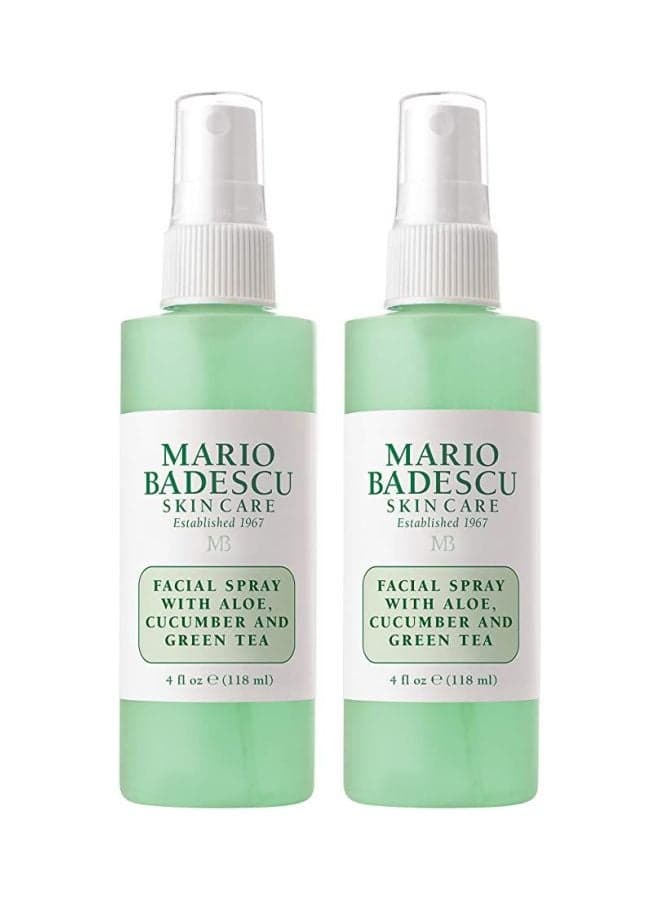 Pack Of 2 Aloe Cucumber And Green Tea Facial Spray 2 x 118ml