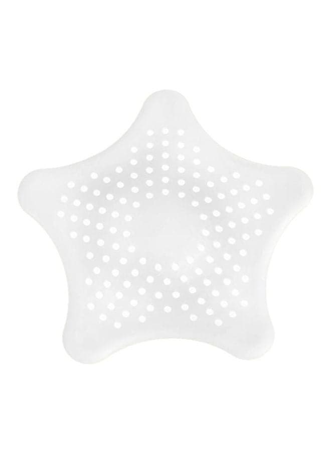 Home Living Floor Bath Sink Strainer Sewer Filter White 15.5x11x0.3cm