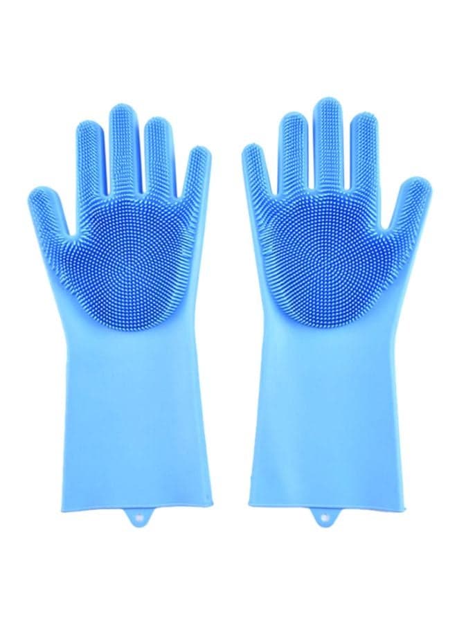 Dishwashing Gloves Scrubber Blue 35.5x16x2cm