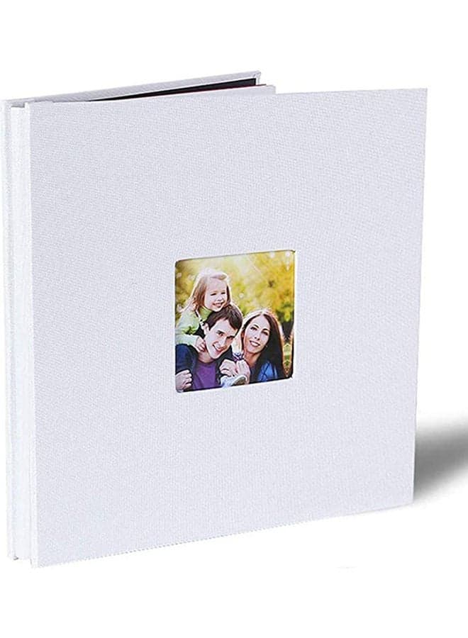 40-Page Self Adhesive Photo Album White 27x28x3cm