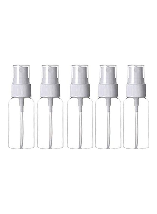 5-Piece Refillable Empty Spray Bottles Clear