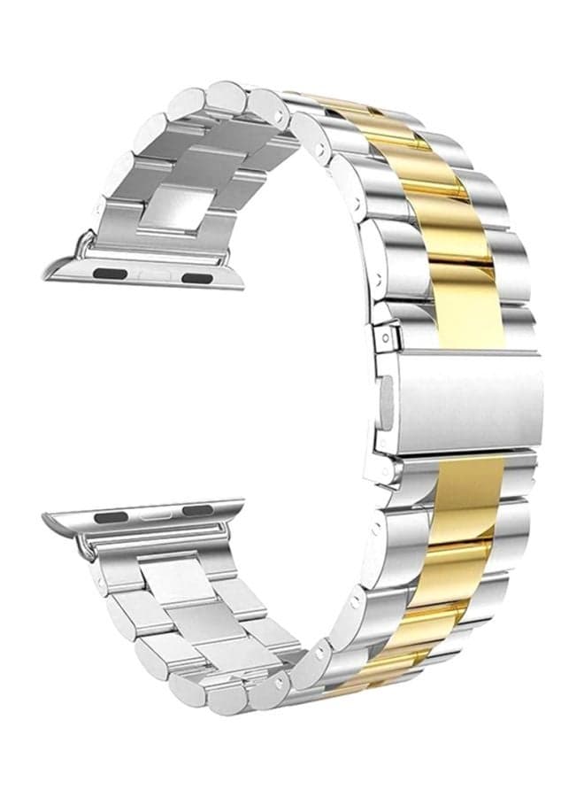 Replacement Band Strap For Apple Watch Series 4 44mm Silver/Gold