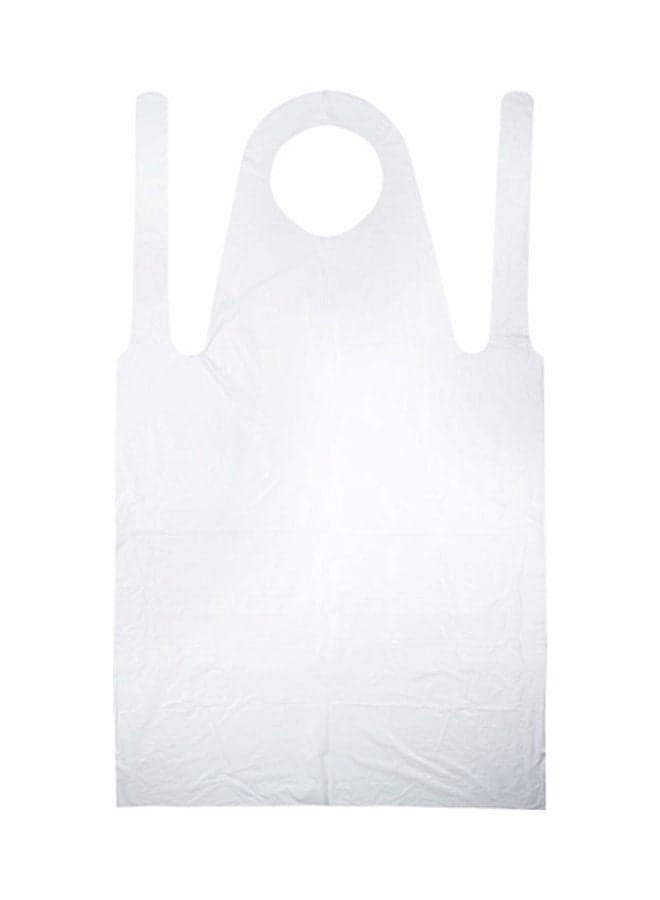 100-Piece Disposable Waterproof Apron Set Clear 109x69cm
