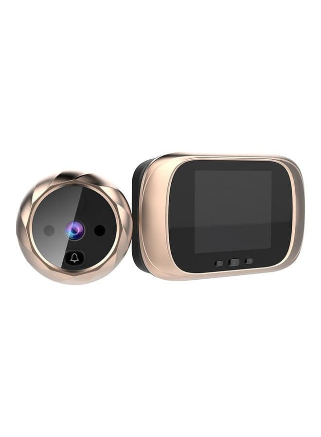Digital Doorbell With Peephole Camera Gold/Black