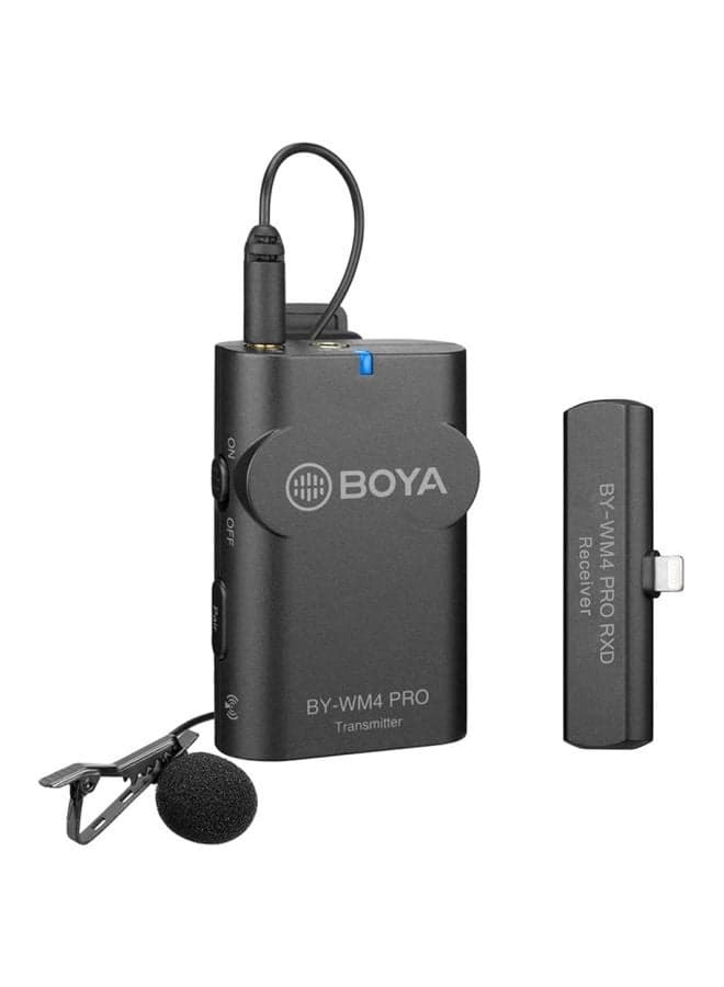 Pro K3 Wireless Microphone With Transmitter And Receiver Set Black