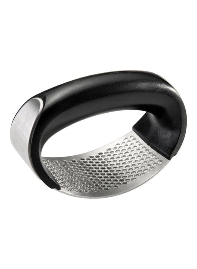 Mini Stainless Steel Garlic Grater with Handle Silver/Black
