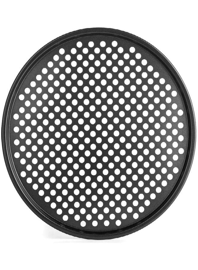 Pizza Pan Tray Black 32.5x32.5x1.5cm