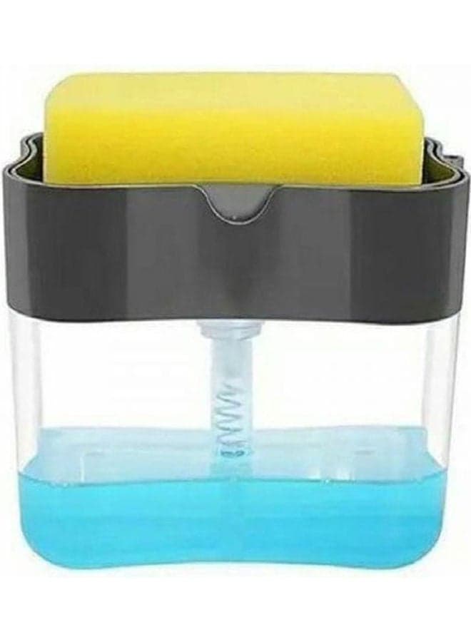 Dispenser- Liquid Soap Pump And Sponge Multicolor