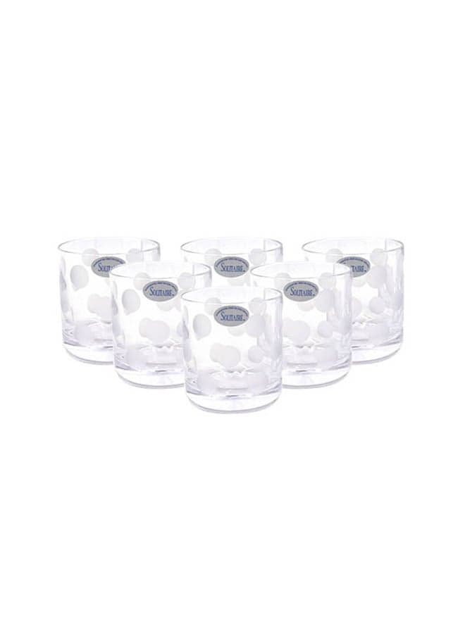 6-Piece Tumbler Set Clear/White