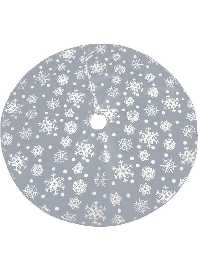 Snowflake Pattern Tree Skirt Grey/White