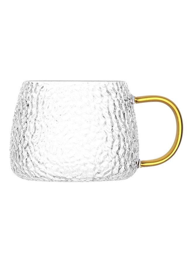 Hammer Glass Pineapple Cup Clear/Gold 12x8cm