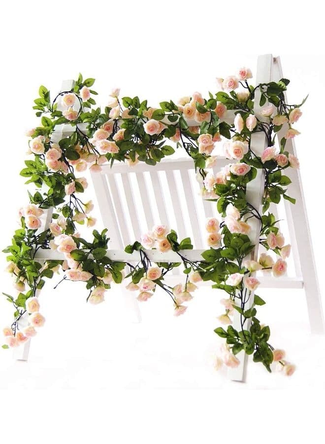 60-Head Rose Vine Garland Artificial Flower Plant Multicolour