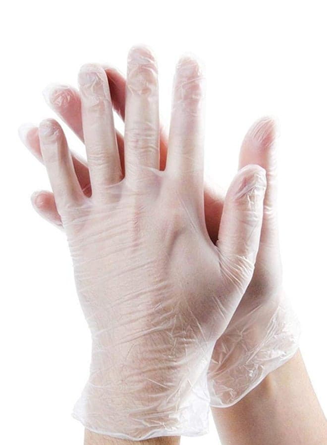 100-Piece Vinyl Disposable Powder Free Gloves Large