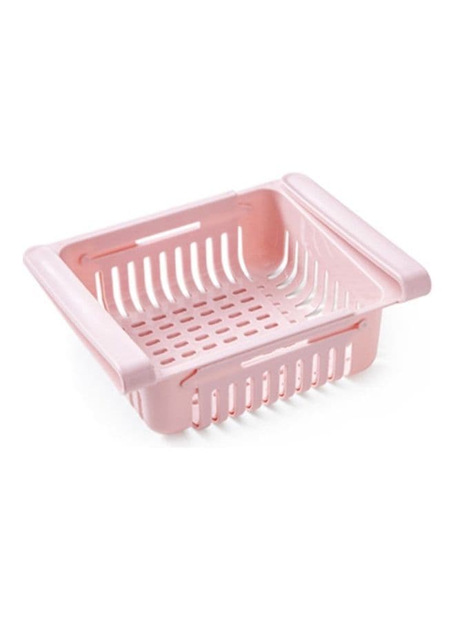 Kitchen Organizer Adjustable Kitchen Refrigerator Storage Rack pink 19 x 17 x 8.5cm