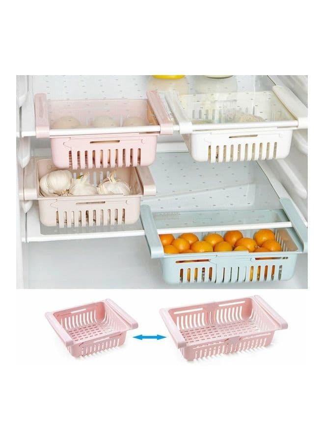 Pack Of 4 Refrigerator Storage Box Multicolour 25x20x10cm