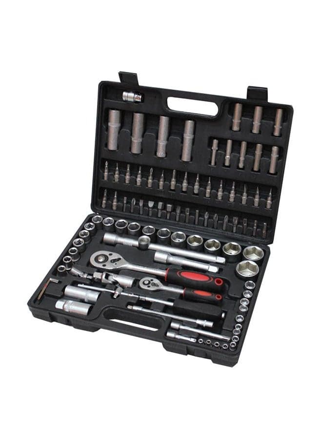 94-Piece Professional Socket And Ratchet Set Black/Silver 30x10x60cm