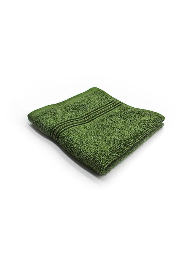 Cotton Face Towel Green 33x33cm